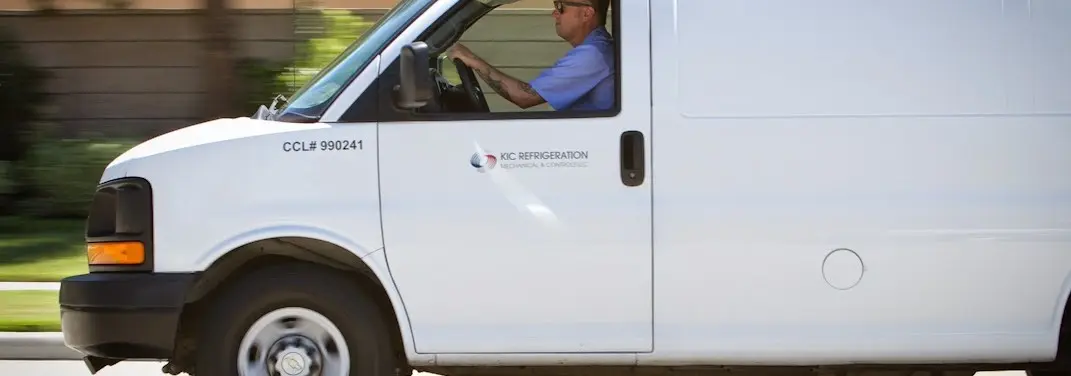 KIC Refrigeration service vehicle serving Tucson area
